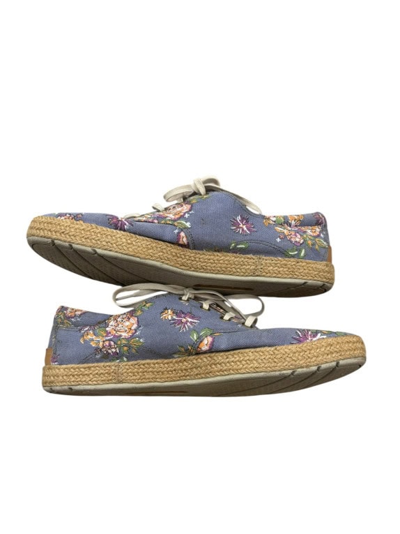 TIMBERLAND EARTHKEEPERS ESPADRILLE SNEAKERS FLORAL BLUE WOMENS PRE OWNED EU 38