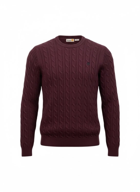 TIMBERLAND ΠΛΕΚΟ ΜΠΛΟΥΖΑ CABLE KNIT ΛΟΓΟΤΥΠΟ ΜΠΟΡΝΤΟ ΑΝΔΡΙΚΟ M