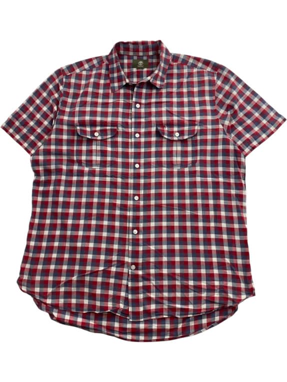 TIMBERLAND ΠΟΥΚΑΜΙΣΟ CASUAL CHECKED EMBROIDERED LOGO ΚΟΚΚΙΝΟ/ΜΠΛΕ ΑΝΔΡΙΚΟ M