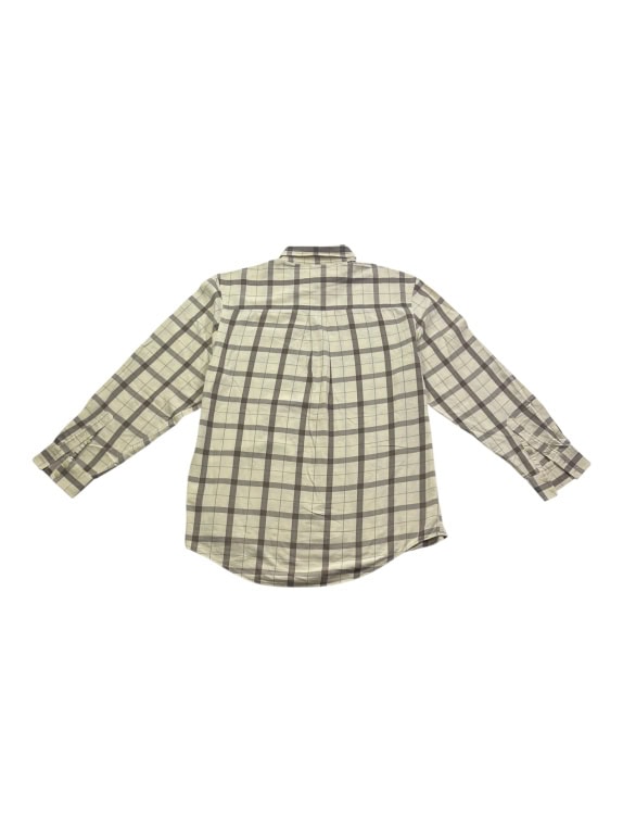 TIMBERLAND CHECKERED SHIRT LOGO BEIGE/BROWN MENS L