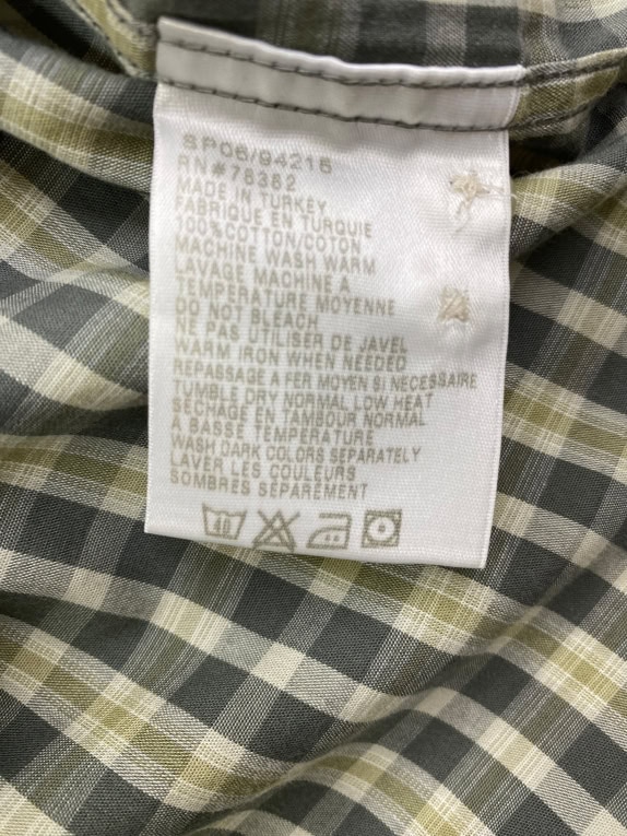 TIMBERLAND ΠΟΥΚΑΜΙΣΟ ΚΟΝΤΟΜΑΝΙΚΟ CHECKED LOGO ΠΡΑΣΙΝΟ/ΓΚΡΙ ΑΝΔΡΙΚΟ XL