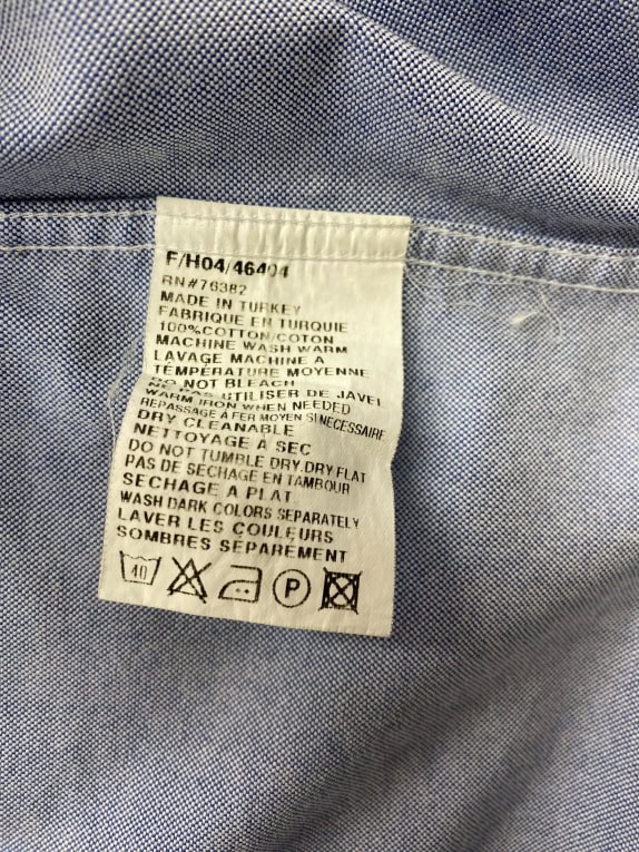 TIMBERLAND ΠΟΥΚΑΜΙΣΟ ΚΟΝΤΟΜΑΝΙΚΟ OXFORD ΜΕ ΚΕΝΤΗΤΟ LOGO ΓΑΛΑΖΙΟ ΑΝΔΡΙΚΟ LARGE