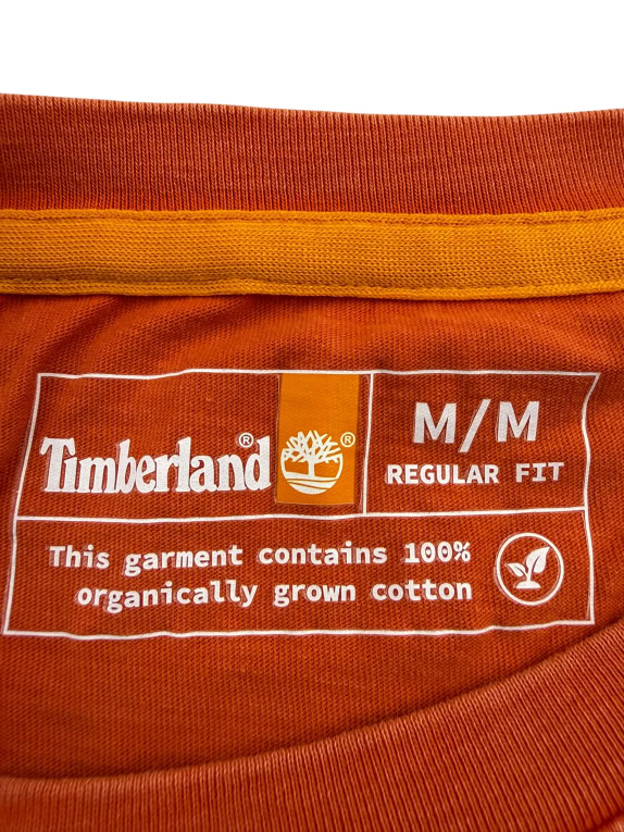 TIMBERLAND T-Shirt REGULAR FIT Κεντημένο Logo Πορτοκαλί Ανδρικό MEDIUM