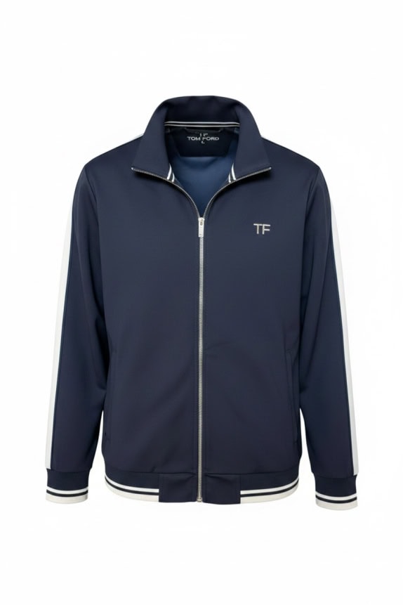 Tom Ford Σετ Φόρμας Zip Jacket & Παντελόνι Logo Navy Unisex L