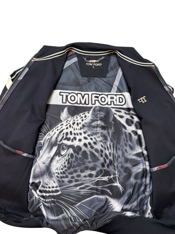 Tom Ford Σετ Φόρμας Zip Jacket & Παντελόνι Logo Navy Unisex L