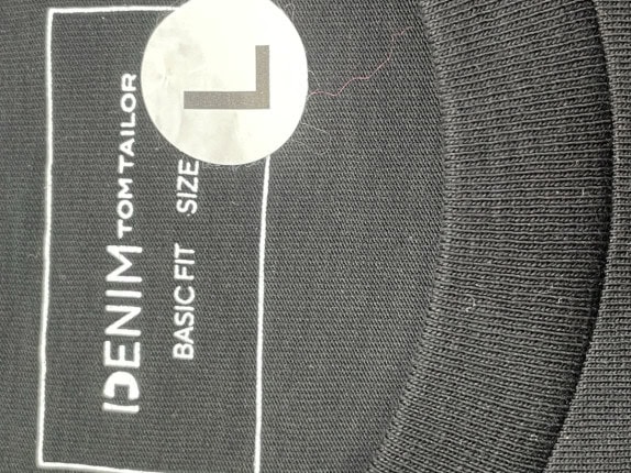TOM TAILOR DENIM GRAPHIC TEE MINIMAL ΜΑΥΡΟ ΑΝΤΡΙΚΟ PRE OWNED L