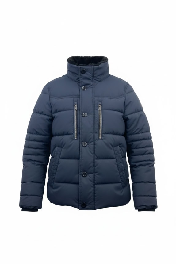 TOM TAILOR ΜΠΟΥΦΑΝ PADDED ΜΠΛΕ ΑΝΔΡΙΚΟ M