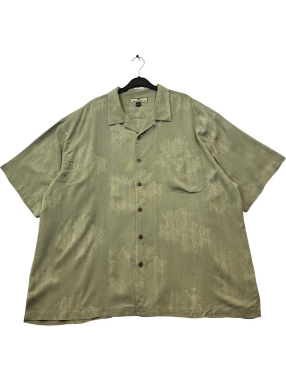 TOMMY BAHAMA OVERSIZED SHIRT GREEN MEN PRE OWNED XXL