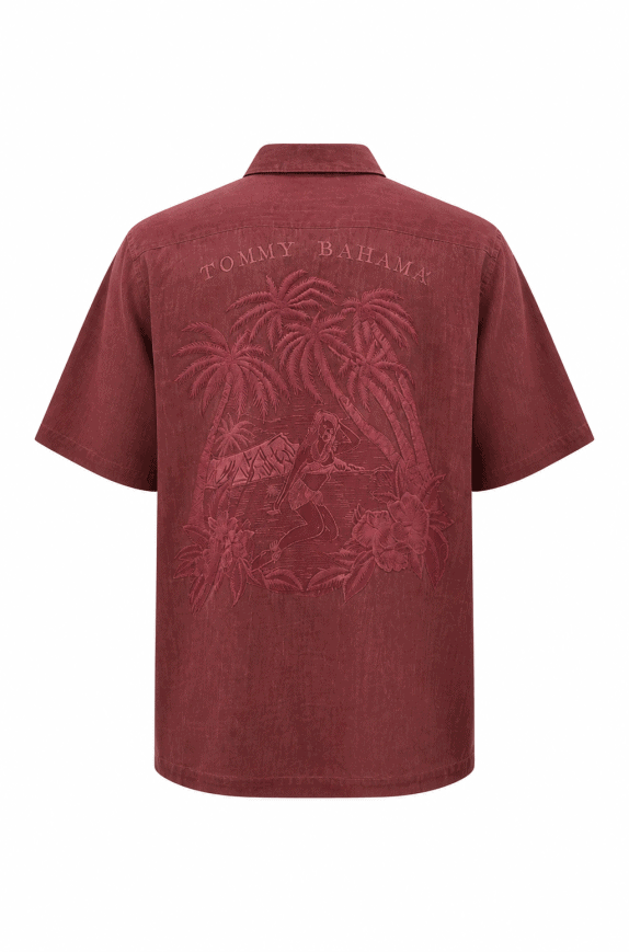 TOMMY BAHAMA ΠΟΥΚΑΜΙΣΟ ΡΕΤΡΟ ΜΠΟΡΝΤΟ ΑΝΤΡΙΚΟ PRE OWNED