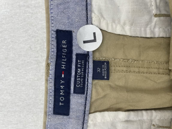 TOMMY HILFIGER BERMUDA SHORTS CLASSIC BEIGE ΑΝΤΡΙΚΟ PRE OWNED L