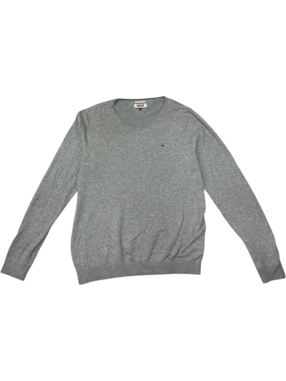 TOMMY HILFIGER DENIM ΠΛΕΚΤΟ ΜΕ V-ΛΑΙΜΟΚΟΨΗ - L