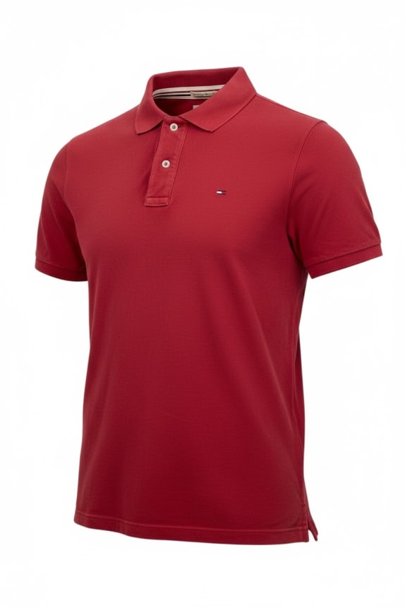 Tommy Hilfiger Denim Classic Logo Polo Shirt Red Men’s Small