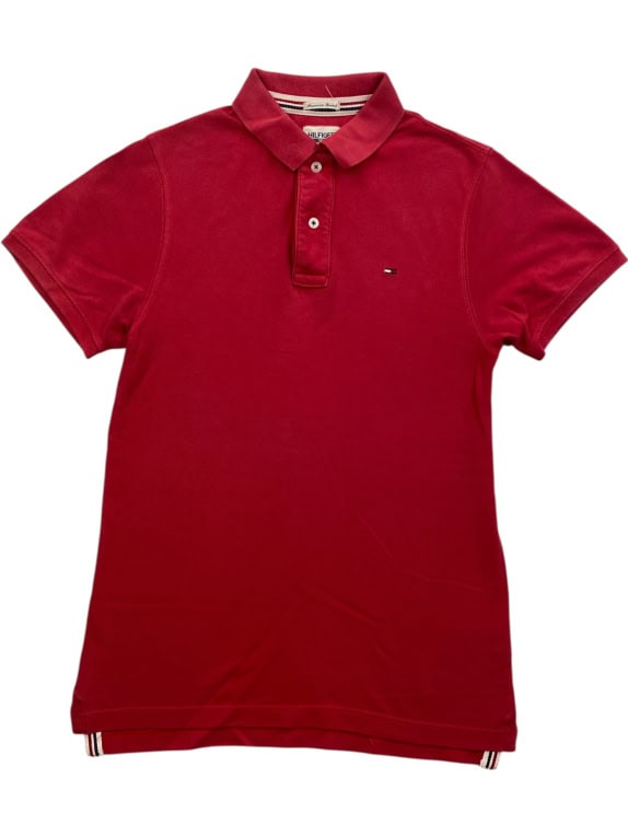 Tommy Hilfiger Denim Classic Logo Polo Shirt Red Men’s Small