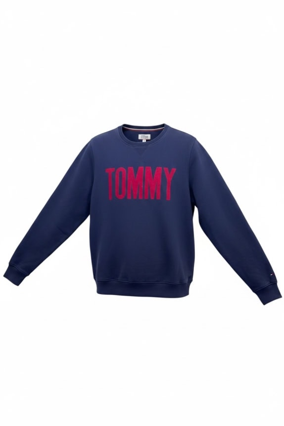 Tommy Hilfiger Denim Sweatshirt Μπλε Logo Crewneck Unisex L