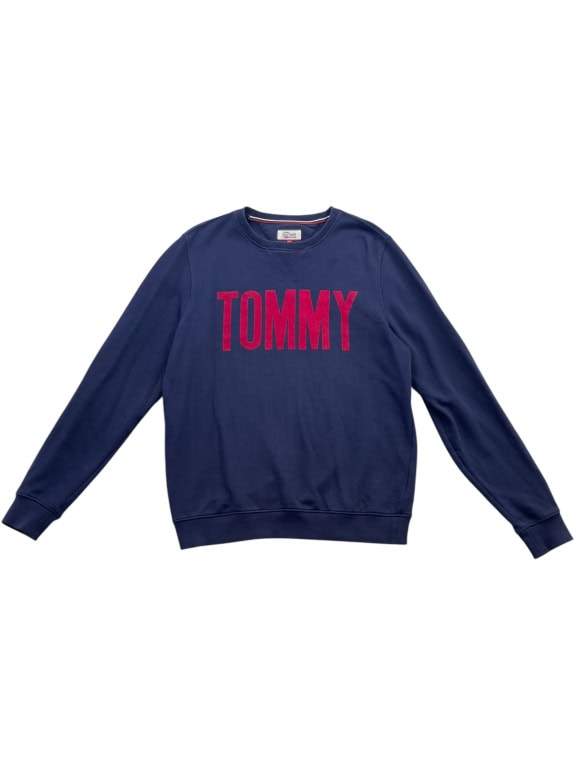 Tommy Hilfiger Denim Sweatshirt Μπλε Logo Crewneck Unisex L