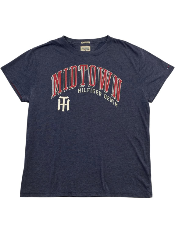 Tommy Hilfiger Denim T-shirt con logo vintage “Midtown” blu da uomo L