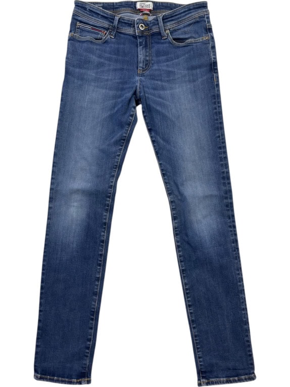 TOMMY HILFIGER DENIM JEANS SKINNY BLU DONNA PRE OWNED XS