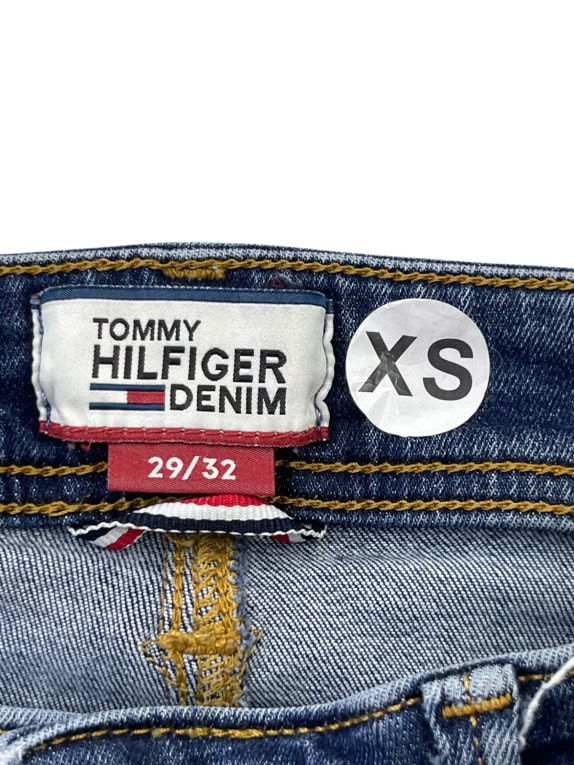 TOMMY HILFIGER DENIM JEANS SKINNY BLU DONNA PRE OWNED XS