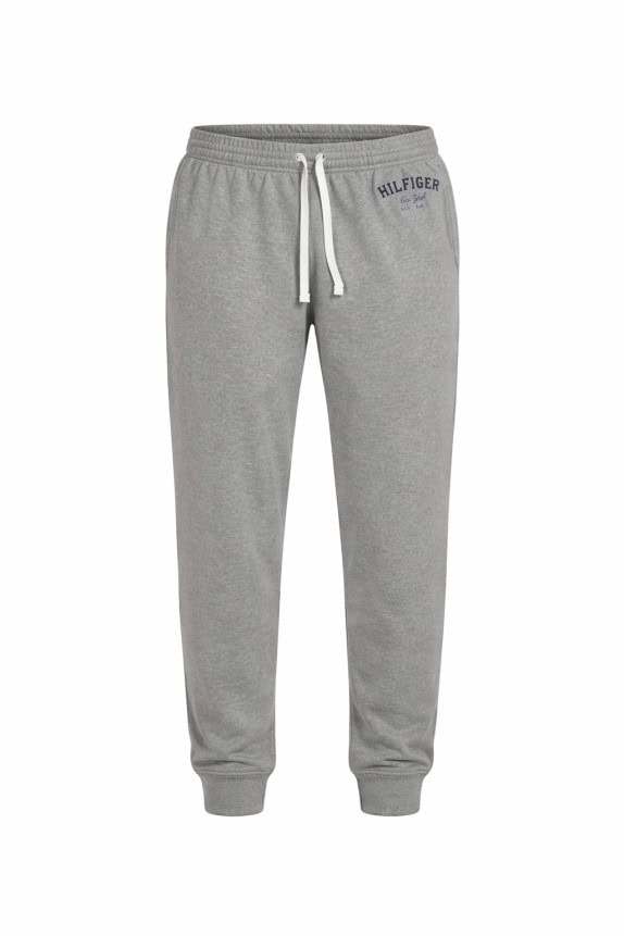 TOMMY HILFIGER SWEATPANTS MINIMAL GREY MEN PRE OWNED L