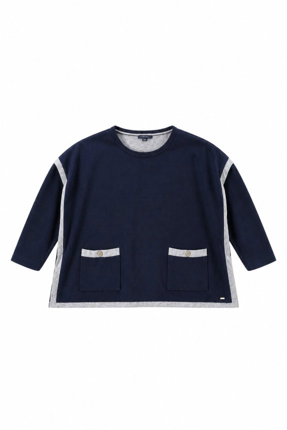 TOMMY HILFIGER FELPA GIROCOLLO MINIMAL NAVY DONNA PRE OWNED L