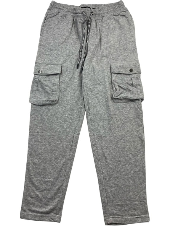 Tommy Hilfiger Pantaloni cargo da uomo grigi in felpa L