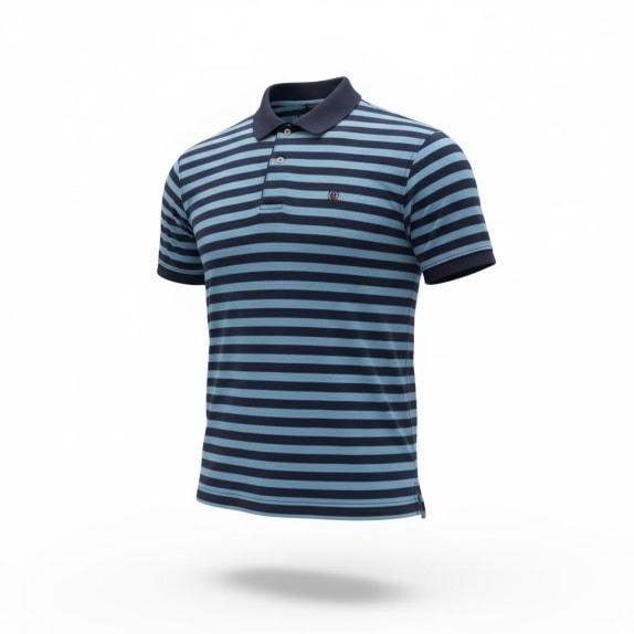 Tommy Hilfiger Golf Polo Μπλούζα Ριγέ Classic Logo Μπλε Ανδρική XL
