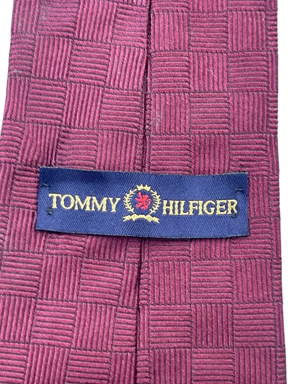 TOMMY HILFIGER CRAVATTA CLASSICA BORDEAUX UOMO PRE OWNED