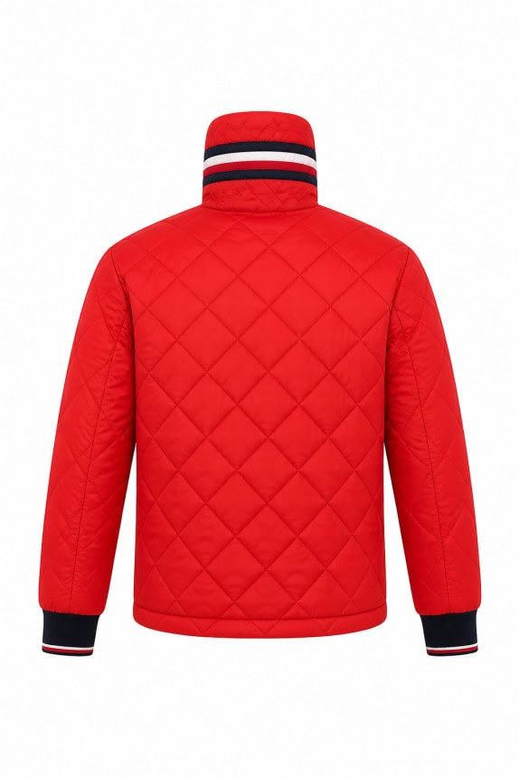 TOMMY HILFIGER JACKET QUILTED ΚΟΚΚΙΝΟ ΑΝΤΡΙΚΟ PRE OWNED M