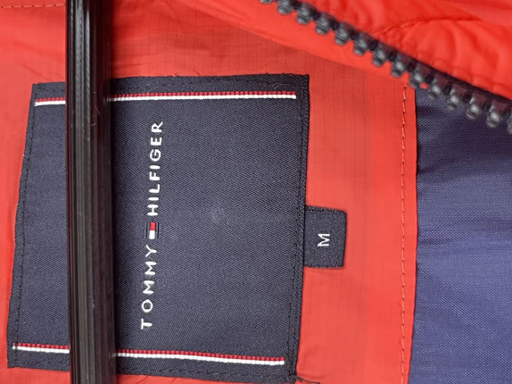TOMMY HILFIGER JACKET QUILTED ΚΟΚΚΙΝΟ ΑΝΤΡΙΚΟ PRE OWNED M