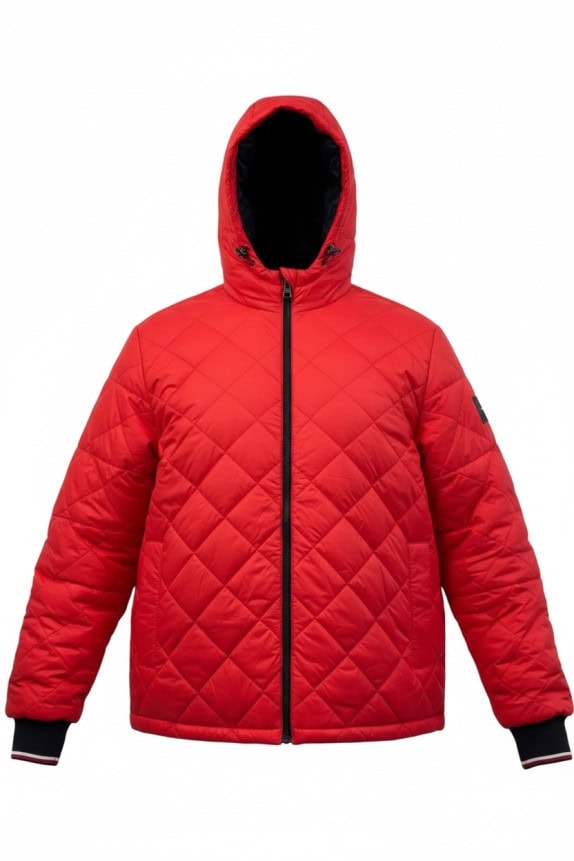 TOMMY HILFIGER ΚΑΠΙΤΟΝΕ ΜΠΟΥΦΑΝ ΜΕ ΚΟΥΚΟΥΛΑ CLASSIC ΚΟΚΚΙΝΟ ΑΝΤΡΙΚΟ PRE OWNED XXL