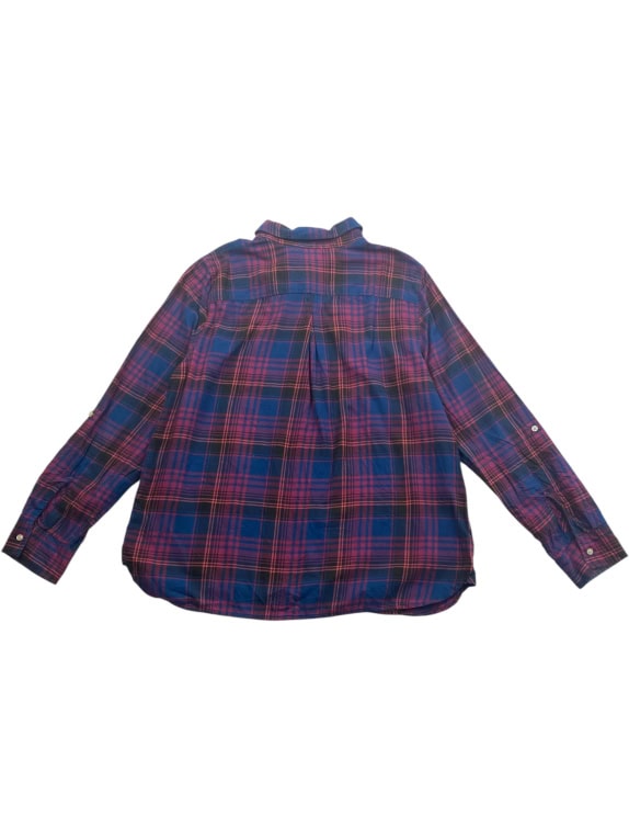 TOMMY HILFIGER Καρό Πουκάμισο Casual Logo Μπλε-Ροζ Γυναικείο XL