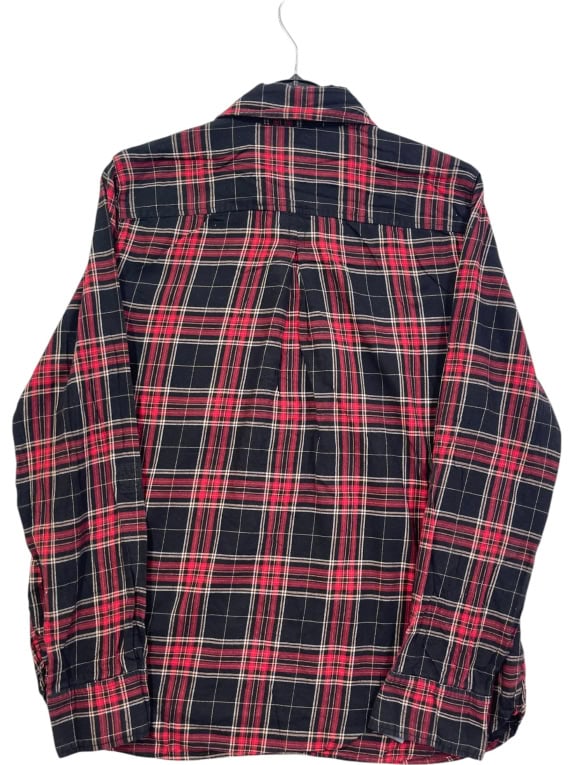 TOMMY HILFIGER Camicia a quadri Nero / Rosso UNISEX M