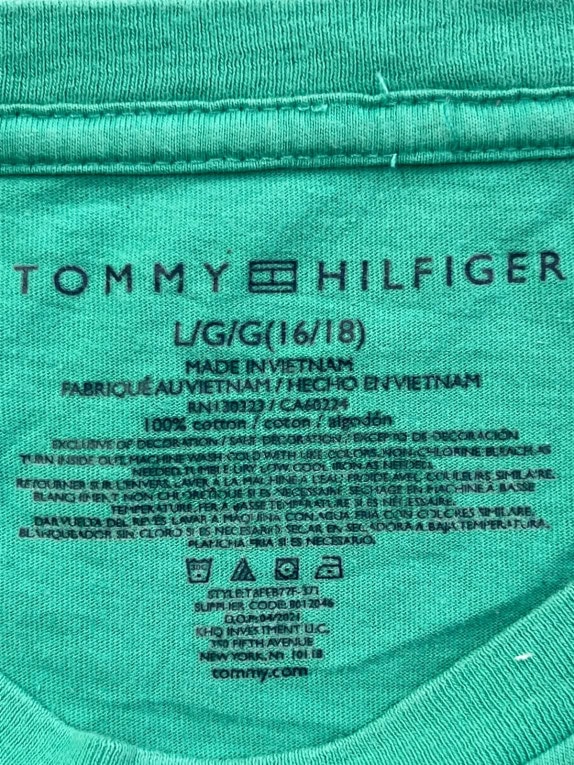 TOMMY HILFIGER T SHIRT MINIMAL VERDE UOMO PRE OWNED L