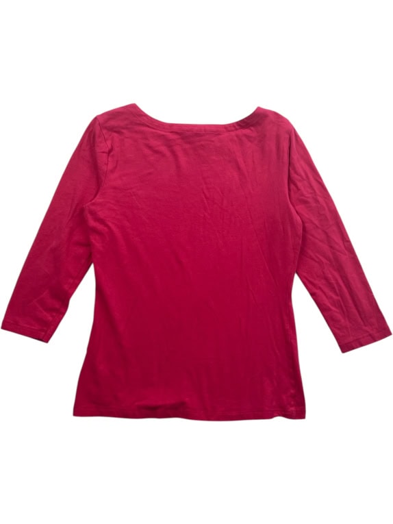 Tommy Hilfiger Μπλούζα 3/4 Μανίκι Casual Κουμπιά Φούξια Γυναικεία XS