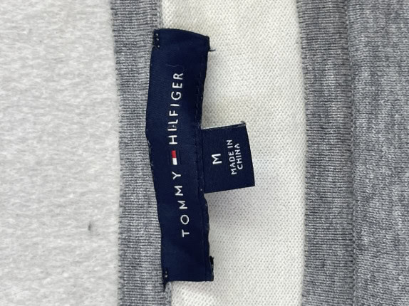 TOMMY HILFIGER ΜΠΛΟΥΖΑ ΜΑΚΡΥΜΑΝΙΚΗ ΡΙΓΕ ΓΚΡΙ ΛΕΥΚΟ ΓΥΝΑΙΚΕΙΟ PRE OWNED M
