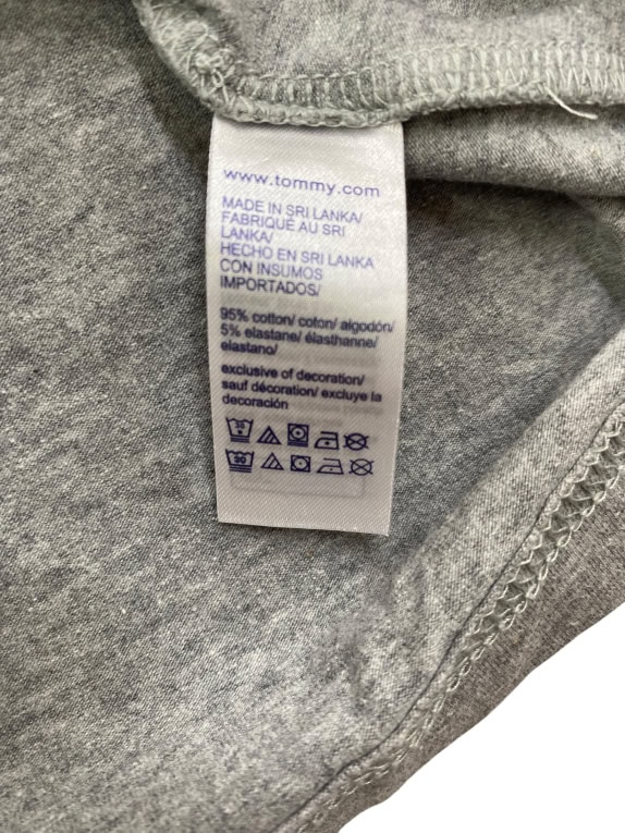 TOMMY HILFIGER ΜΠΛΟΥΖΑ ΜΑΚΡΥΜΑΝΙΚΗ SLIM FIT LOGO ΓΚΡΙ ΑΝΔΡΙΚΟ XL