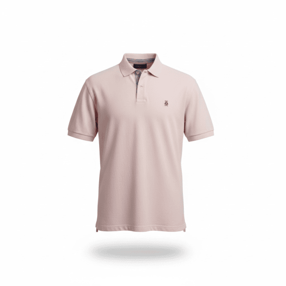 Tommy Hilfiger Polo casual con logo crest rosa da uomo XL