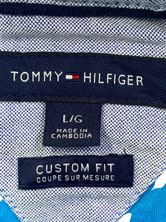 TOMMY HILFIGER ΜΠΛΟΥΖΑ ΠΟΛΟ ΚΛΑΣΙΚΗ ΤΙΡΚΟΥΑΖ ΑΝΤΡΙΚΟ PRE OWNED L
