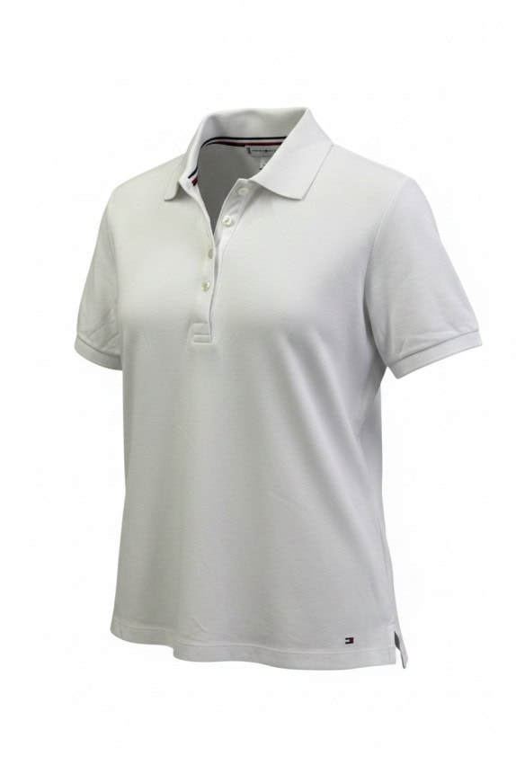 TOMMY HILFIGER POLO MINIMAL BIANCO UOMO PRE OWNED M