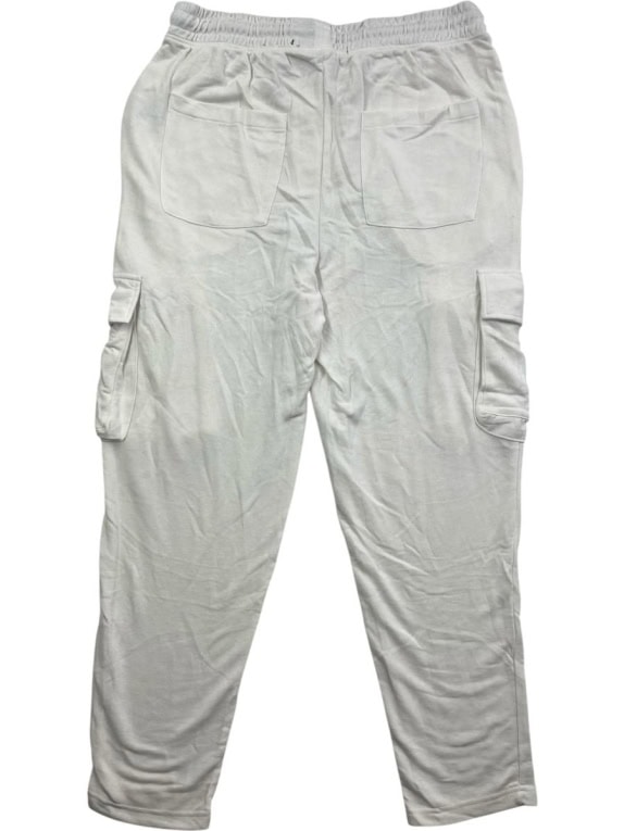 TOMMY HILFIGER CARGO SWEATPANTS LOGO WHITE MENS L