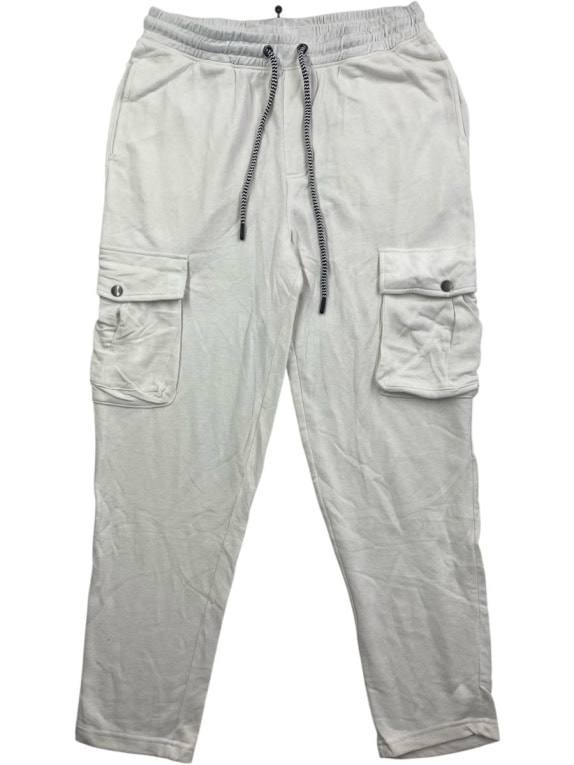 TOMMY HILFIGER ΠΑΝΤΕΛΟΝΙ ΦΟΡΜΑ CARGO LOGO ΛΕΥΚΟ ΑΝΔΡΙΚΟ L