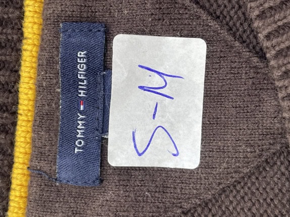 TOMMY HILFIGER ΠΛΕΚΤΗ ΜΠΛΟΥΖΑ MINIMAL ΚΑΦΕ ΑΝΤΡΙΚΟ PRE OWNED S/M