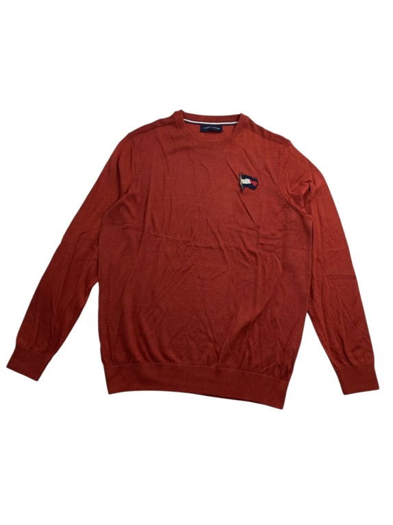 Tommy Hilfiger Πλεκτό Casual Μονόχρωμο Κεραμιδί Ανδρικό L