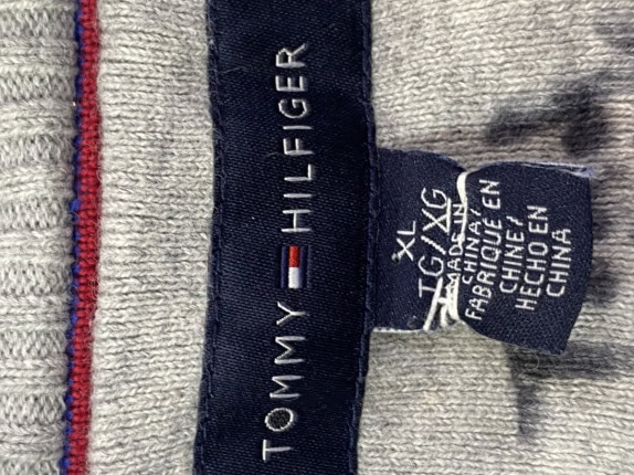 TOMMY HILFIGER ΠΛΕΚΤΟ ΦΕΡΜΟΥΑΡ ΡΙΓΕ ΜΠΛΕ ΑΝΤΡΙΚΟ PRE OWNED XL