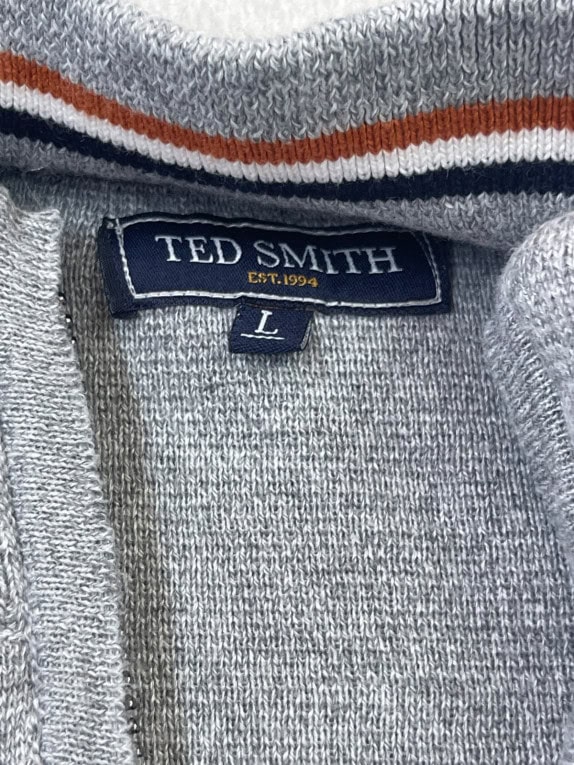 QUARTER ZIP SWEATER MINIMAL GREY MEN PRE OWNED