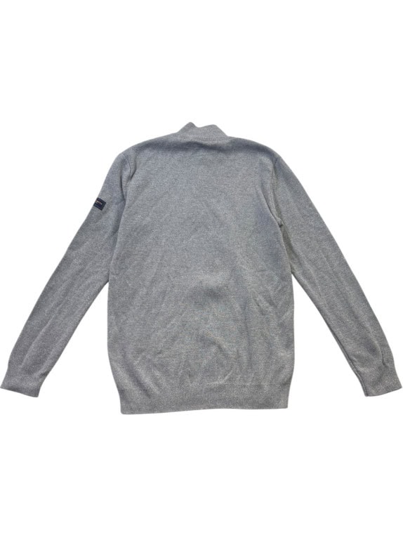 QUARTER ZIP SWEATER MINIMAL GREY MEN PRE OWNED
