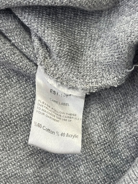 QUARTER ZIP SWEATER MINIMAL GREY MEN PRE OWNED