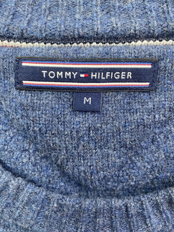 TOMMY HILFIGER Πλεκτό Πουλόβερ Casual Μπλε Ανδρικό Size M