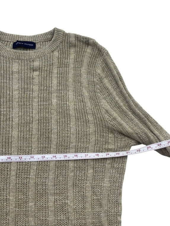 TOMMY HILFIGER ΠΛΕΚΤΟ ΠΟΥΛΟΒΕΡ MINIMAL ΜΠΕΖ ΑΝΤΡΙΚΟ PRE OWNED M