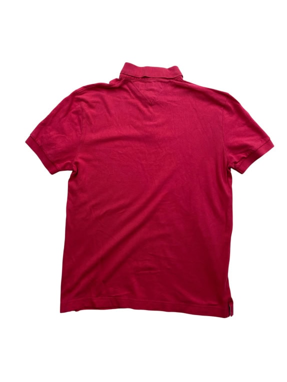 TOMMY HILFIGER Polo Shirt Casual Logo Red Men’s L